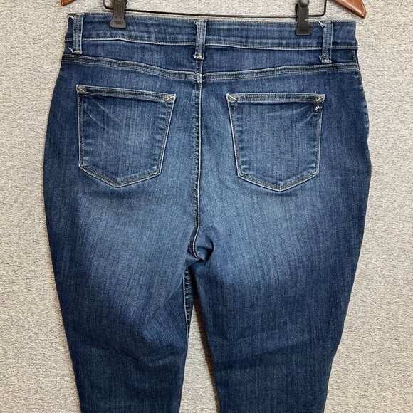 Maurices Jeans Women Size L Blue Skinny High Rise Button Fly Stretch Curvy - Picture 12 of 16